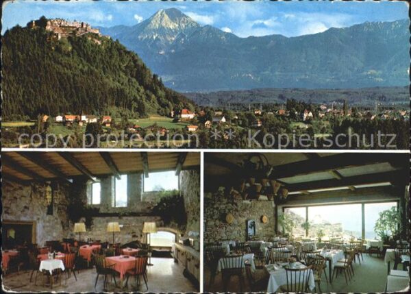 Villach Kaernten Burgruine Landskron Cafe-Restaurant-Bar