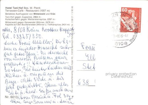 Kruen Hotel Toni-Hof Mittenwald Zugspitze Kut – Bild 2