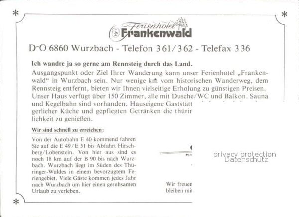 Wurzbach Ferienhotel Frankenwald – Bild 2