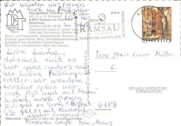 Ramsau Dachstein Steiermark Alpengasthof Glös-Alm – Bild 2