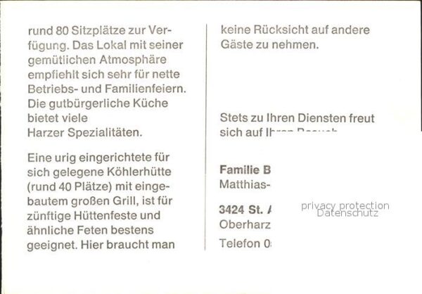 St Andreasberg Harz Berggasthaus Matthiasbaude – Bild 2