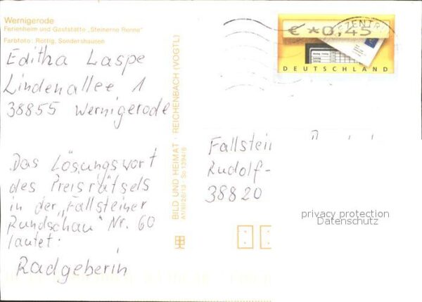 Wernigerode Harz Ferienheim Gaststätte Steinerne Renne – Bild 2