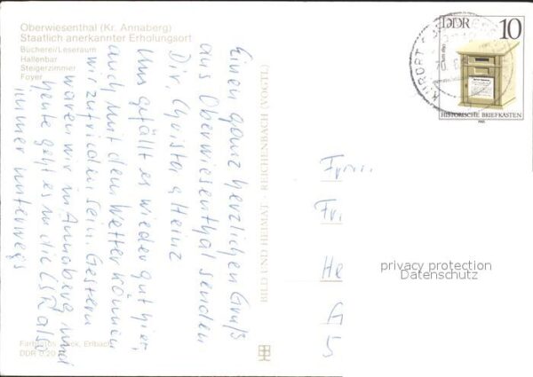 Oberwiesenthal Erzgebirge Erholungsheim Am Fichtelberg Bucherei L – Bild 2
