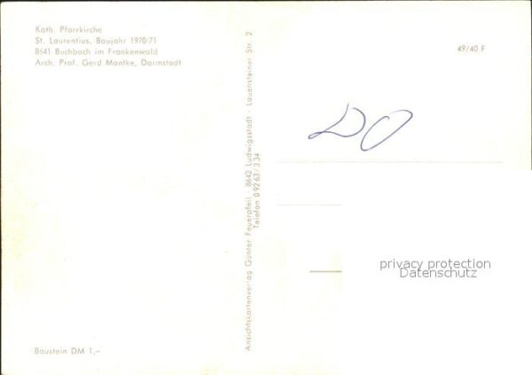 Buchbach Steinbach Wald Kath Pfarrkirche St Laurentius – Bild 2