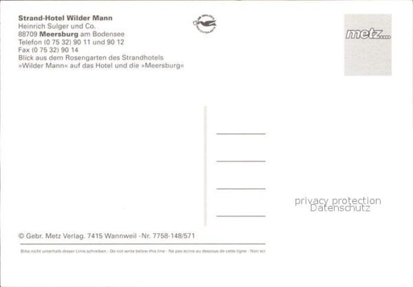 Meersburg Bodensee Strand Hotel Wilder Mann – Bild 2