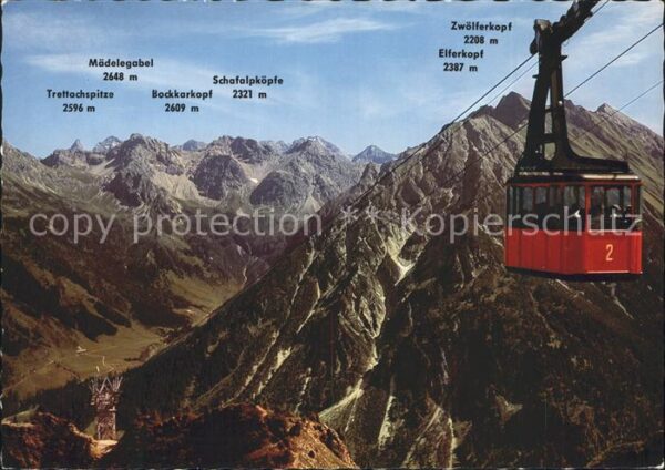 Mittelberg Vorarlberg Mädelegabel Trettachspitze Bockkarkopf