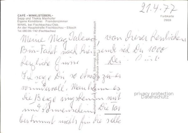 Winkl Fischbachau Cafe Winklstüberl – Bild 2