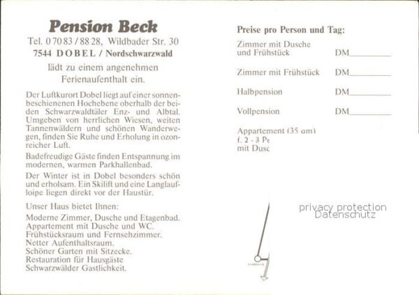 Dobel Schwarzwald Pension Beck – Bild 2