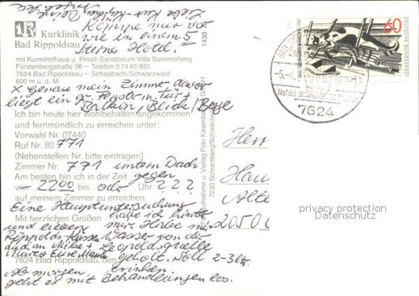 Bad Rippoldsau Schwarzwald Kurklinik – Bild 2
