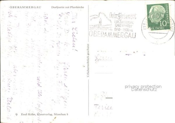 Oberammergau Dorfpartie Pfarrkirche – Bild 2