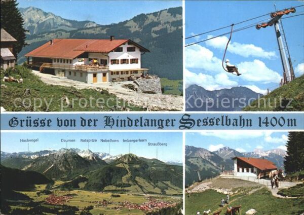 Hindelang Sesselbahn Hochvogel Daumen Rotspitze N