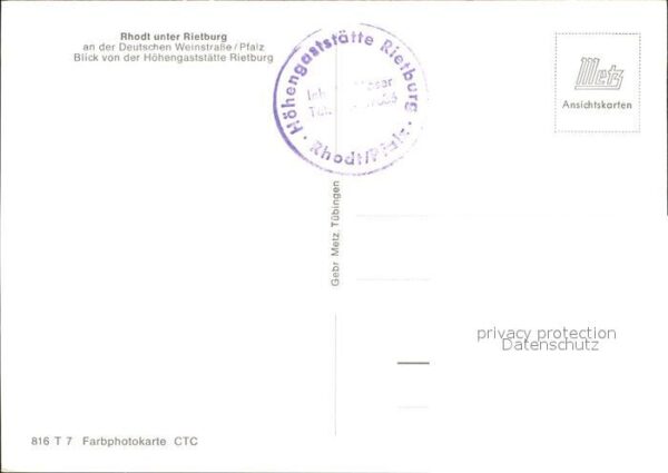 Rhodt Rietburg Höhengaststätte Rietburg – Bild 2