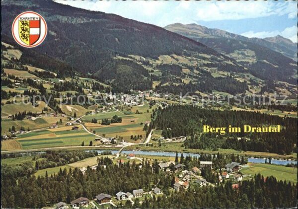 Berg Drautal Fliegeraufnahme