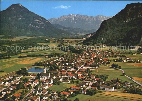 Flintsbach Inn Panorama mit Kaisergebirge