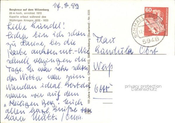 Wilzenberg Bergkreuz Kapelle Aussichtsturm – Bild 2