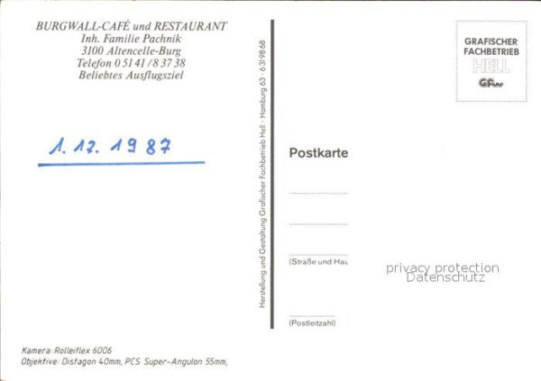 Altencelle-Burg Burgwall Cafe Gastraum Theke Gartenterr – Bild 2