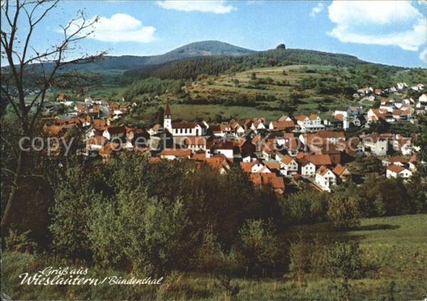 Wieslautern Pfalz Ortsansicht Dahner Burgen und Felsenlan