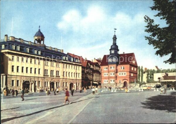 Eisenach Thueringen Schloss und Rathaus am Markt