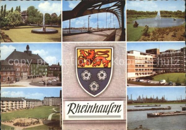 Rheinhausen Duisburg Brunnen Brücke Fontäne Regierungsgebäud