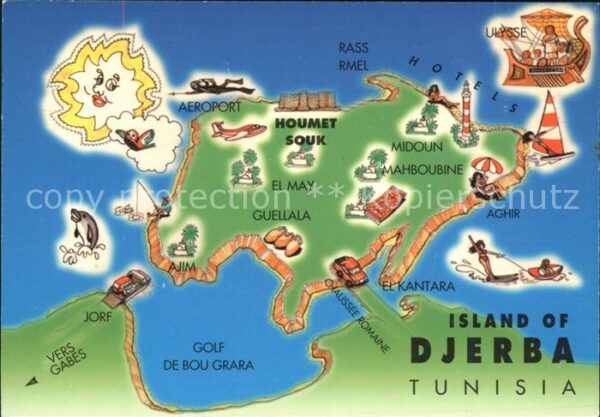 Djerba Gebietskarte