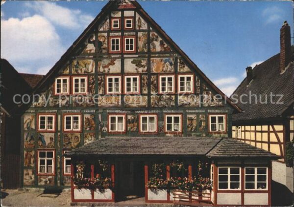 Schieder-Schwalenberg Gasthof Künstlerklause Fassadenmalerei