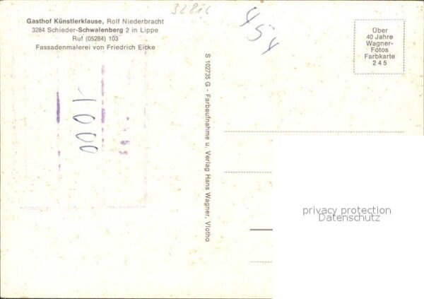 Schieder-Schwalenberg Gasthof Künstlerklause Fassadenmalerei – Bild 2
