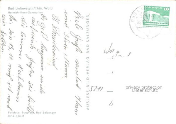 Bad Liebenstein Heinrich Mann Sanatorium – Bild 2