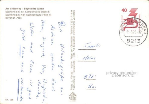 Chiemsee Bayerische Alpen Steinlingalm mit Kampe – Bild 2