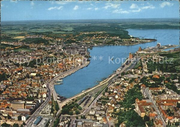 Flensburg Stadt und Förde Fliegeraufnahme
