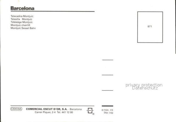 Barcelona Cataluna Telecardira Montjuic – Bild 2