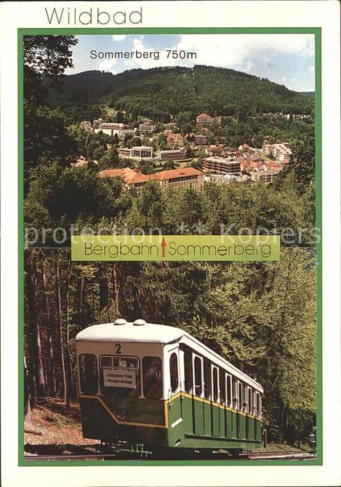 Wildbad Schwarzwald Bergbahn Sommerberg Ortsblick