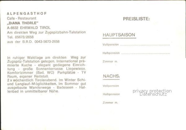 Ehrwald Tirol Gasthaus Diana Thörle – Bild 2