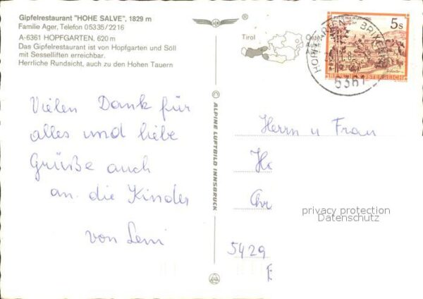 Hopfgarten Brixental Restaurant Hohe Salve Fliegeraufnahme – Bild 2