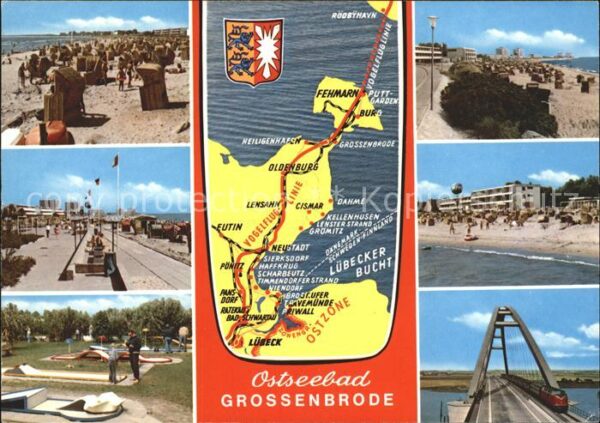 Grossenbrode Ostseebad Strand Landkarte Brücke