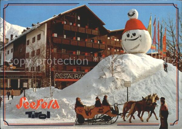 Seefeld Tirol Hotel Post Pferdeschlitten