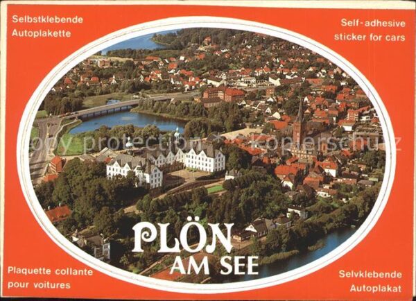 Ploen See Fliegeraufnahme Autoplakette