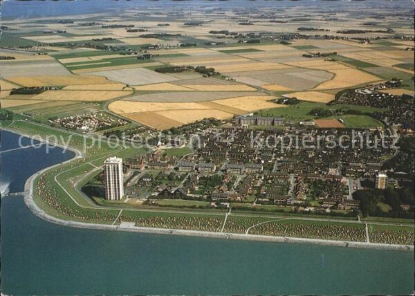Buesum Nordseebad Fliegeraufnahme mit Perlebucht