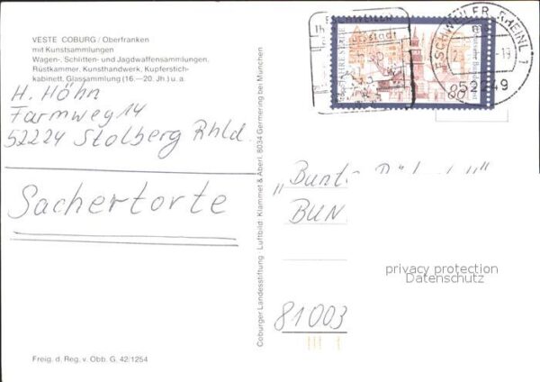 Coburg Fliegeraufnahme Veste – Bild 2
