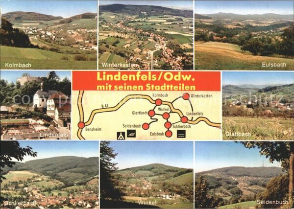 Lindenfels Odenwald mit Stadtteilen