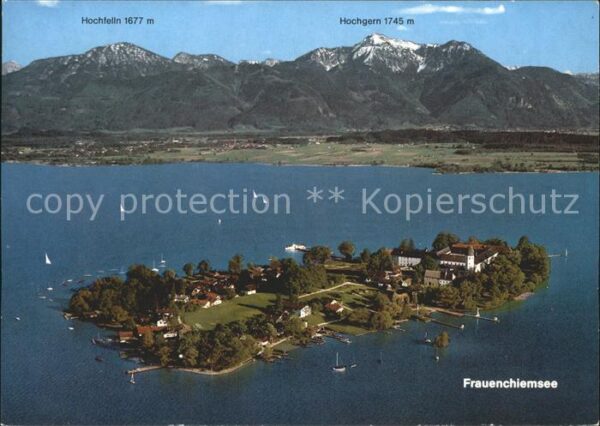 Fraueninsel Chiemsee Fliegeraufnahme Monastery Frauenwörth