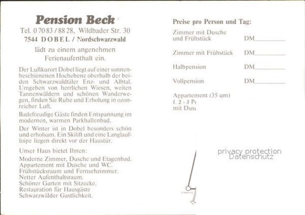 Dobel Schwarzwald Pension Beck – Bild 2