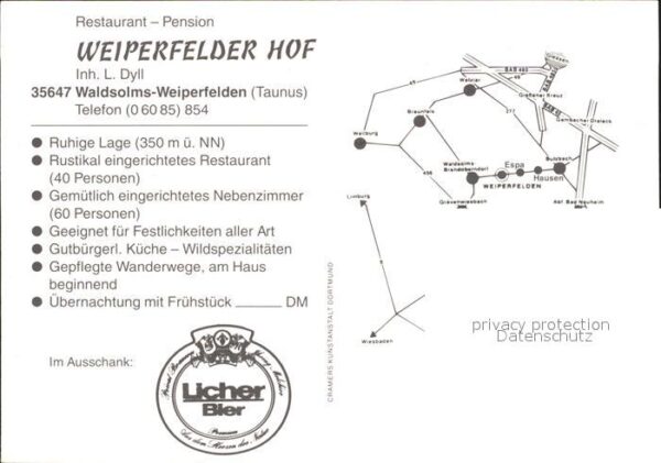 Weiperfelden Restaurant Pension Weiperfelder Hof – Bild 2