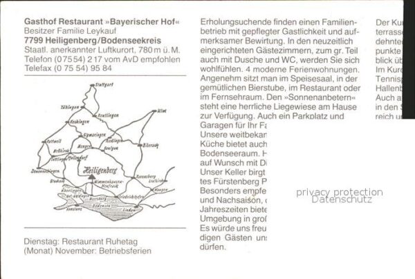 Heiligenberg Baden Gasthaus Restaurant Bayerischer Hof – Bild 2