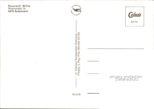 Andernach Fliegeraufnahme Souvenir Witte – Bild 2