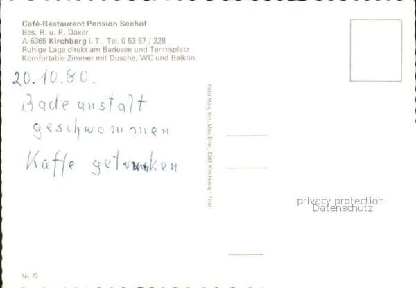 Kirchberg Tirol Cafe Restaurant Pension Seehof – Bild 2