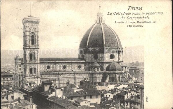 Firenze Florenz La Cattedrale vista in panorama Orsanmi