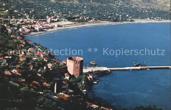 Alanya Cennet Sehir Kaleden Kizil Kule Limana