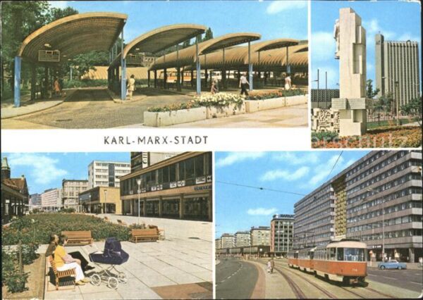 Karl-Marx-Stadt Busbahnhof Karl Marx Allee Ensemble Lob