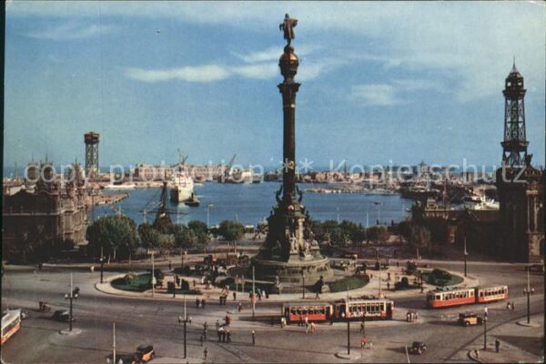 Barcelona Cataluna Port Monument Columbus