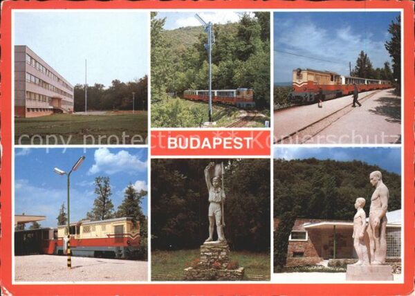 Budapest Teilansichten Eisenbahn Denkmal